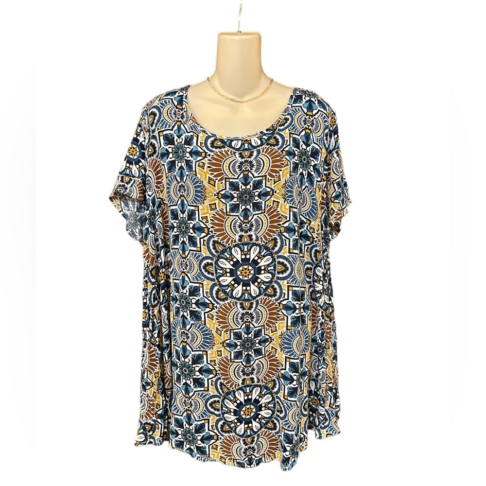 MISIA PLUS Geometric‎ Print Top